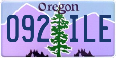 OR license plate 092ILE