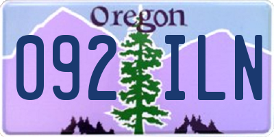 OR license plate 092ILN