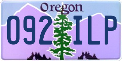 OR license plate 092ILP