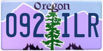 OR license plate 092ILR