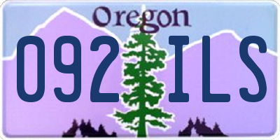 OR license plate 092ILS
