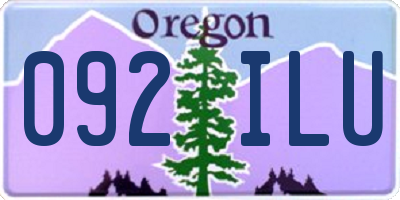 OR license plate 092ILU