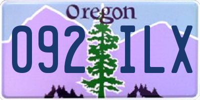 OR license plate 092ILX