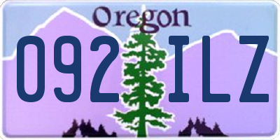 OR license plate 092ILZ