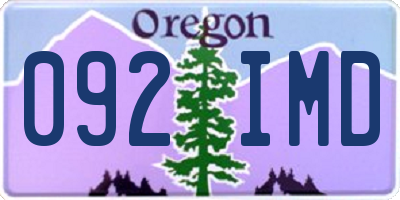 OR license plate 092IMD