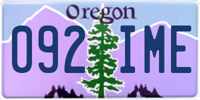 OR license plate 092IME