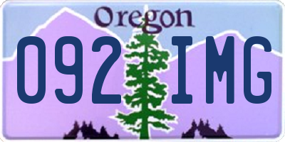 OR license plate 092IMG