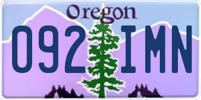 OR license plate 092IMN