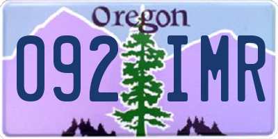 OR license plate 092IMR