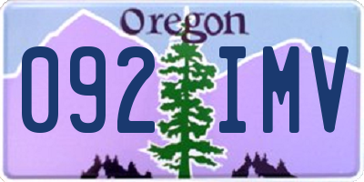 OR license plate 092IMV