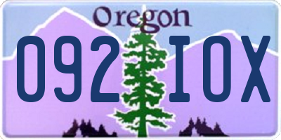 OR license plate 092IOX