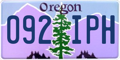 OR license plate 092IPH