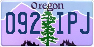 OR license plate 092IPJ
