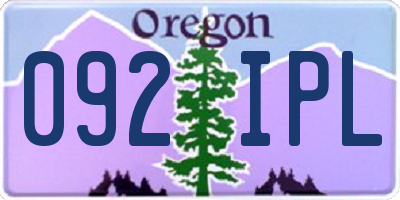 OR license plate 092IPL