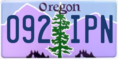 OR license plate 092IPN