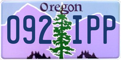 OR license plate 092IPP
