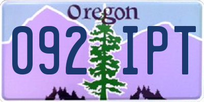 OR license plate 092IPT