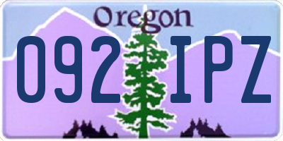 OR license plate 092IPZ