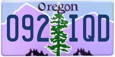 OR license plate 092IQD