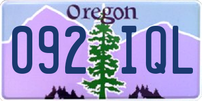 OR license plate 092IQL