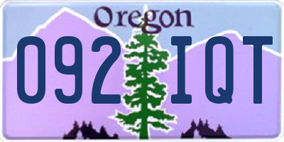 OR license plate 092IQT