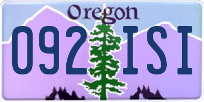 OR license plate 092ISI