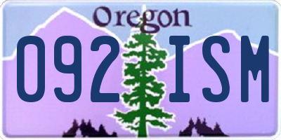 OR license plate 092ISM