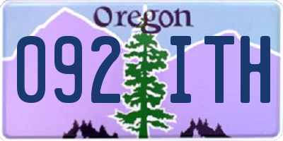 OR license plate 092ITH
