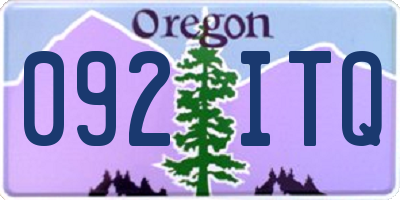 OR license plate 092ITQ