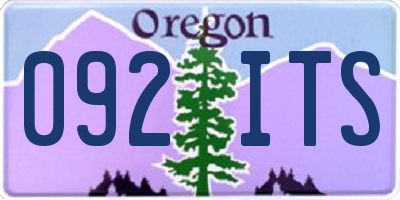 OR license plate 092ITS
