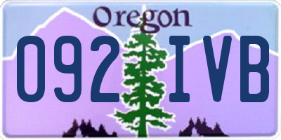 OR license plate 092IVB