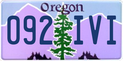 OR license plate 092IVI