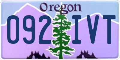 OR license plate 092IVT