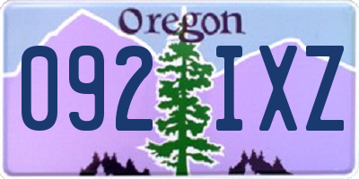 OR license plate 092IXZ