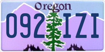 OR license plate 092IZI