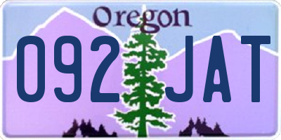 OR license plate 092JAT