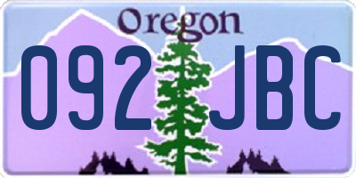 OR license plate 092JBC