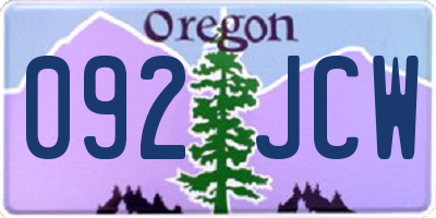 OR license plate 092JCW
