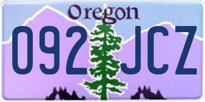 OR license plate 092JCZ