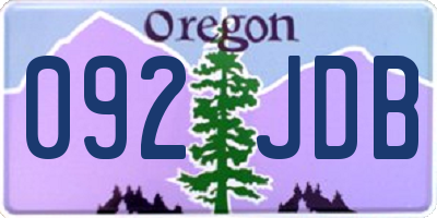 OR license plate 092JDB