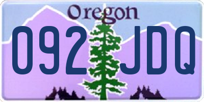 OR license plate 092JDQ