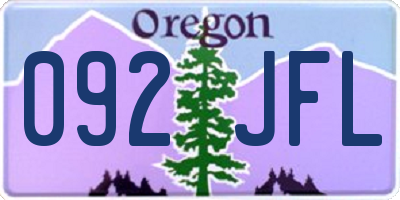 OR license plate 092JFL