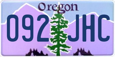 OR license plate 092JHC