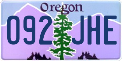 OR license plate 092JHE