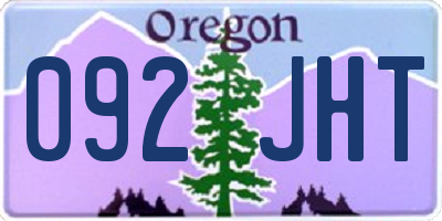 OR license plate 092JHT