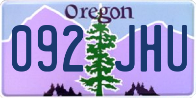 OR license plate 092JHU