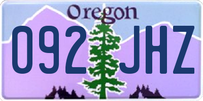 OR license plate 092JHZ