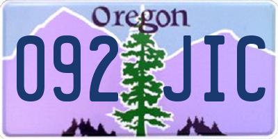 OR license plate 092JIC