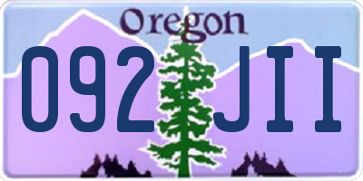 OR license plate 092JII