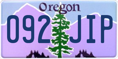 OR license plate 092JIP